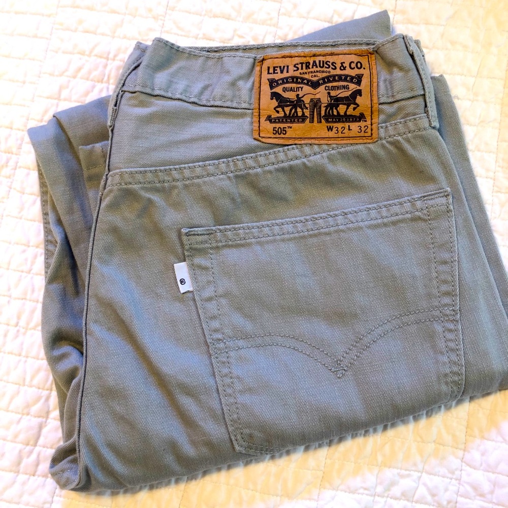 LEVI’S Mens Grey 505 Jeans, 32x32, Great Condition
